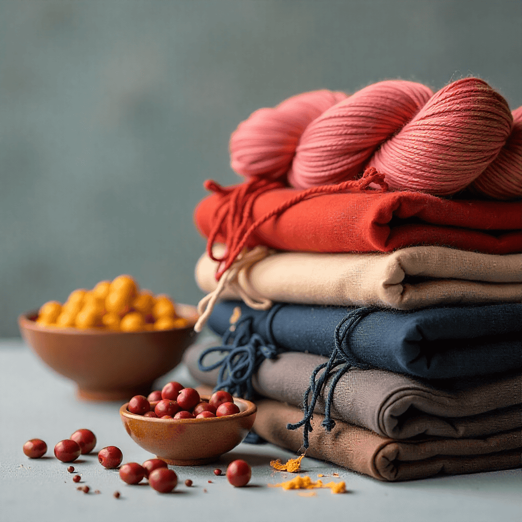 Colorful threads and craft supplies